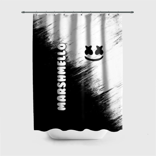 Штора 3D для ванной Marshmello 3 Фото 01 Штора 3D для ванной Marshmello 3 Фото 01