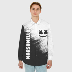 Мужская рубашка oversize 3D Marshmello 3 - фото 2