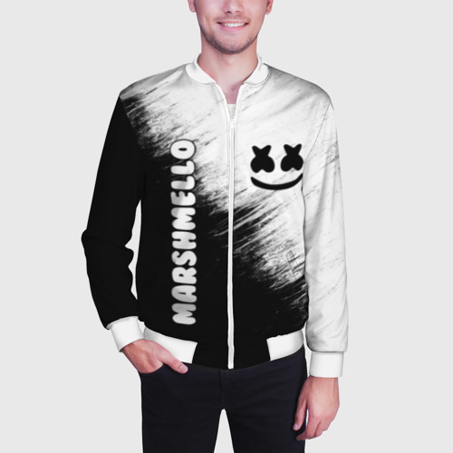 Мужской бомбер 3D Marshmello 3 Фото 01 Мужской бомбер 3D Marshmello 3 Фото 01