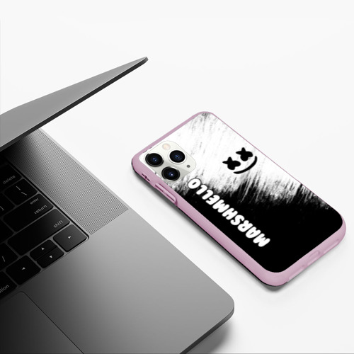 Чехол для iPhone 11 Pro матовый Marshmello 3, цвет розовый - фото 5