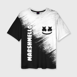 Женская футболка oversize 3D Marshmello 3