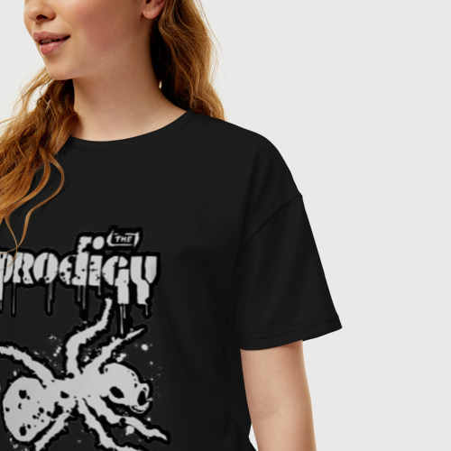 Женская футболка хлопок Oversize The Prodigy, цвет черный - фото 3