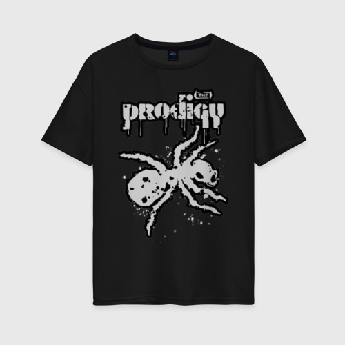 Женская футболка хлопок Oversize The Prodigy, цвет черный