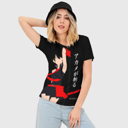 Женская футболка 3D Slim Куроме из Убийца Акаме - фото 2