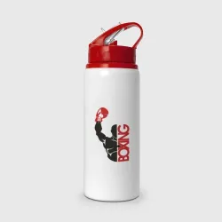 Бутылка для воды с трубочкой Boxing