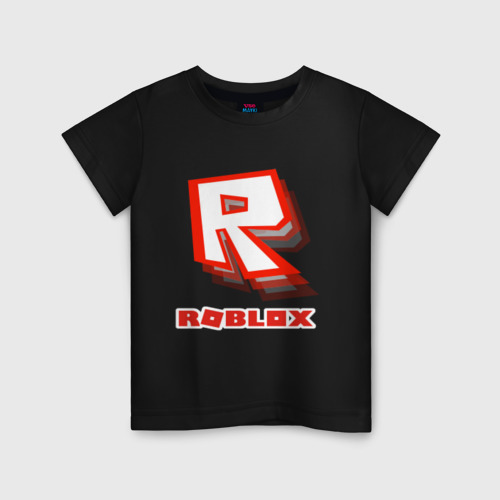 Детская футболка хлопок Roblox, цвет черный