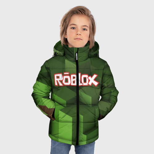 Зимняя куртка для мальчиков 3D Roblox, цвет светло-серый - фото 3