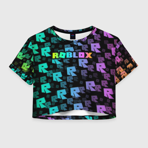 Женская футболка Crop-top 3D Roblox, цвет 3D печать