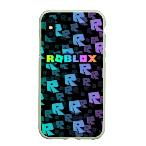 Чехол для iPhone XS Max матовый Roblox, цвет салатовый