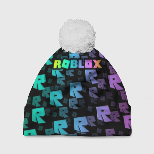 Шапка 3D c помпоном Roblox, цвет 3D печать