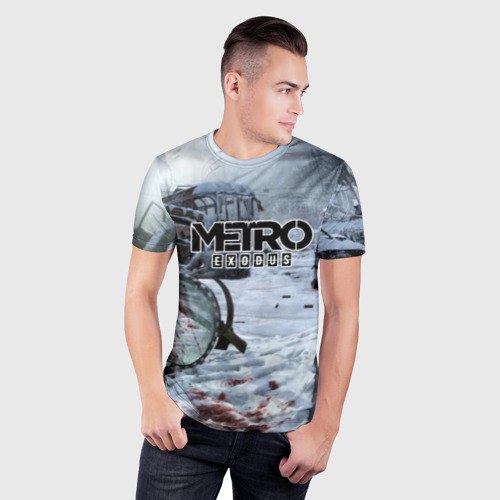 Мужская футболка 3D Slim Metro Exodus, цвет 3D печать - фото 3