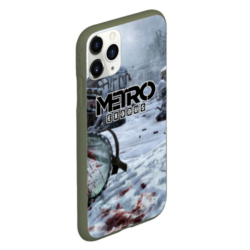 Чехол для iPhone 11 Pro матовый Metro Exodus, цвет темно-зеленый - фото 3