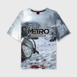 Женская футболка oversize 3D Metro Exodus
