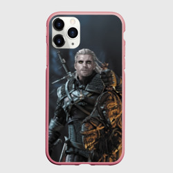 Чехол для iPhone 11 Pro Max матовый Геральт Ведьмак с добычей