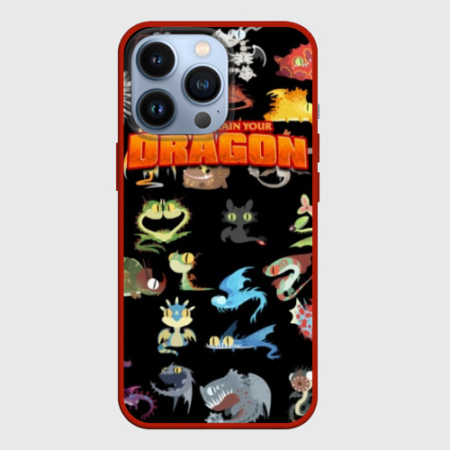 Чехол для iPhone 13 Pro How to Train Your Dragon, цвет красный