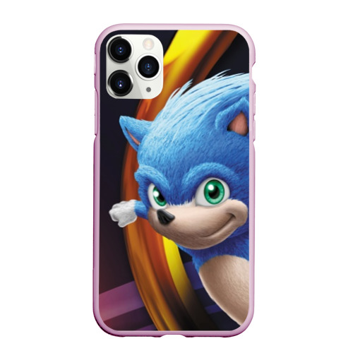 Чехол для iPhone 11 Pro Max матовый Sonic, цвет розовый