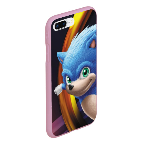 Чехол для iPhone 7Plus/8 Plus матовый Sonic, цвет розовый - фото 3