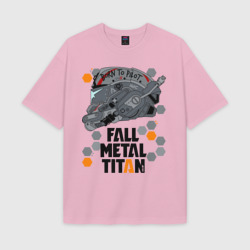 Женская футболка Oversize хлопок texturе Titanfall
