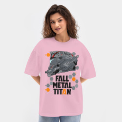 Женская футболка Oversize хлопок texturе Titanfall - фото 2