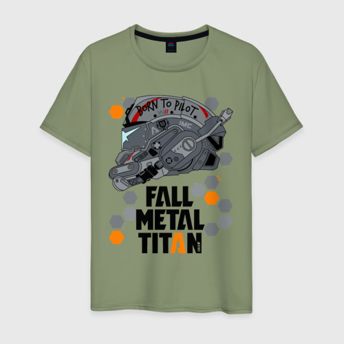 Мужская футболка хлопок Titanfall, цвет авокадо