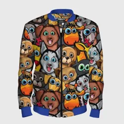 Мужской бомбер 3D Веселые собаки