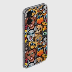 Чехол для iPhone 16 силиконовый с защитой камеры Веселые собаки - фото 2