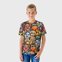Детская футболка 3D Веселые собаки - фото 2