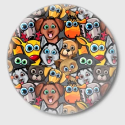 Значок Веселые собаки