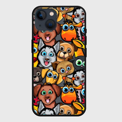 Чехол для iPhone 14 Веселые собаки