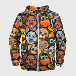 Мужская ветровка 3D Веселые собаки