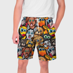 Мужские шорты 3D Веселые собаки
