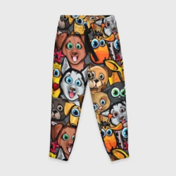 Детские брюки 3D Веселые собаки