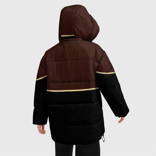 Женская зимняя куртка Oversize Мантия Чёрный Бык Черный, цвет красный - фото 4