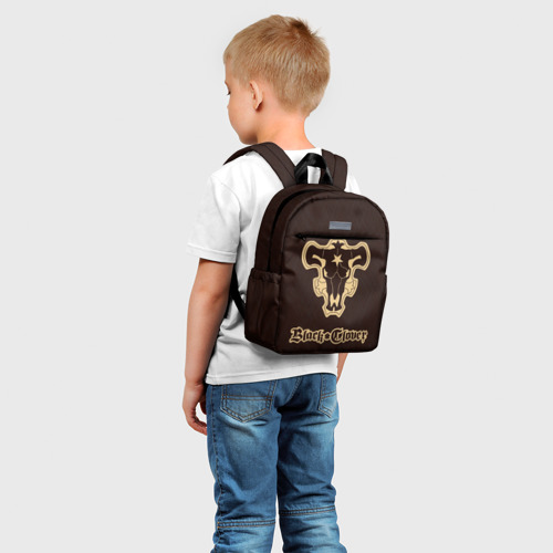 Детский рюкзак 3D Черный Клевер - Черный Бык - фото 3
