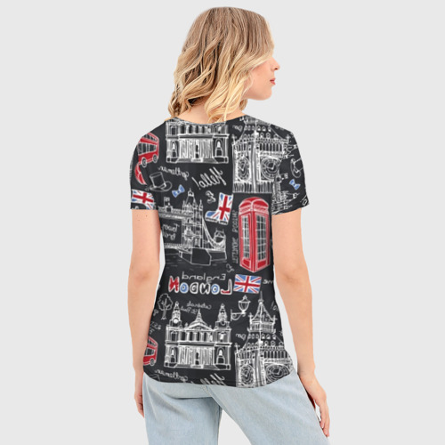 Женская футболка 3D Slim Привет Лондон, цвет 3D печать - фото 4