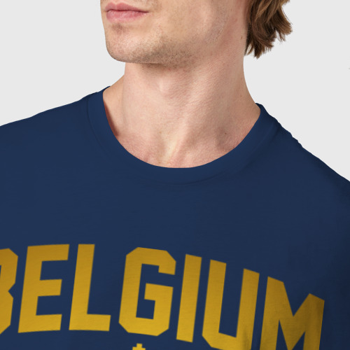Мужская футболка хлопок Бельгия, цвет темно-синий - фото 6