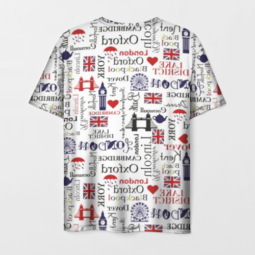 Мужская футболка 3D Лондон коллаж, цвет 3D печать - фото 2