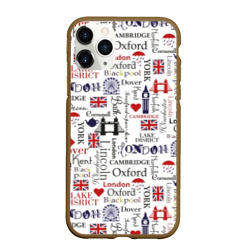 Чехол для iPhone 11 Pro Max матовый Лондон коллаж