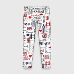 Детские леггинсы 3D Лондон коллаж