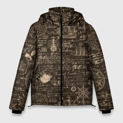 Мужская зимняя куртка 3D Старая рукопись путешественника