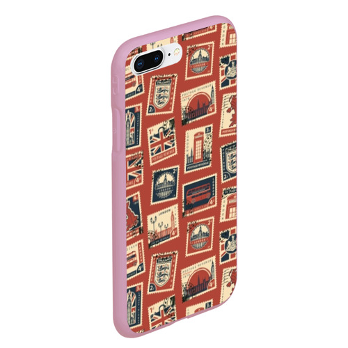 Чехол для iPhone 7Plus/8 Plus матовый Марки Великобритании, цвет розовый - фото 3