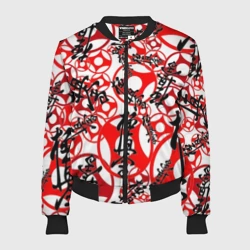 Женский бомбер 3D Каратэ киокушинкай - эмблемы