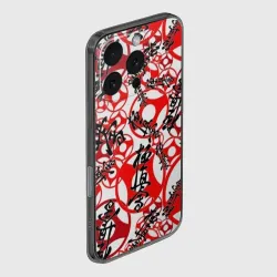 Чехол для iPhone 16 Pro силиконовый с защитой камеры Каратэ киокушинкай - эмблемы - фото 2