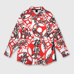 Женская рубашка oversize 3D Каратэ киокушинкай - эмблемы