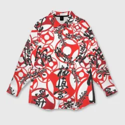 Женская рубашка oversize 3D Каратэ киокушинкай - эмблемы