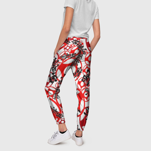 Женские брюки 3D Каратэ киокушинкай - эмблемы, цвет 3D печать - фото 4