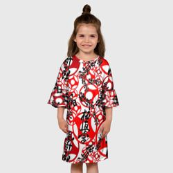 Детское платье 3D Каратэ киокушинкай - эмблемы - фото 2