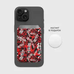Картхолдер Magsafe магнитный Каратэ киокушинкай паттерн - фото 2
