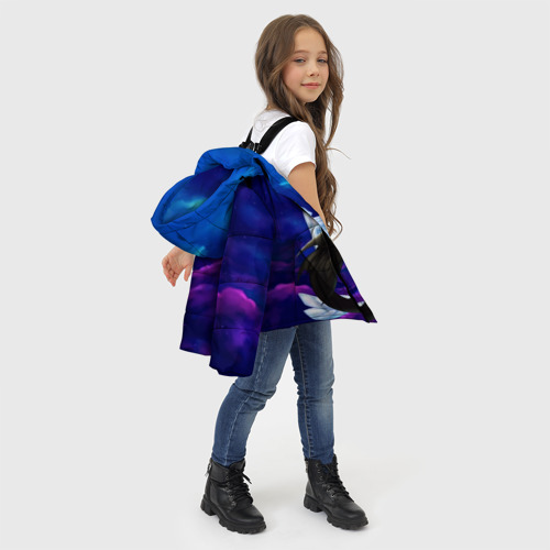 Зимняя куртка для девочек 3D Как приручить дракона, цвет черный - фото 6
