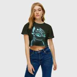 Женская футболка Crop-top 3D Как приручить дракона - фото 2